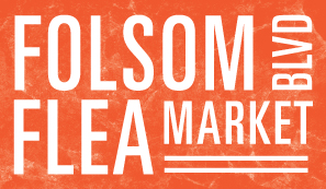 orange Folsom Boulevard Flea Market logo